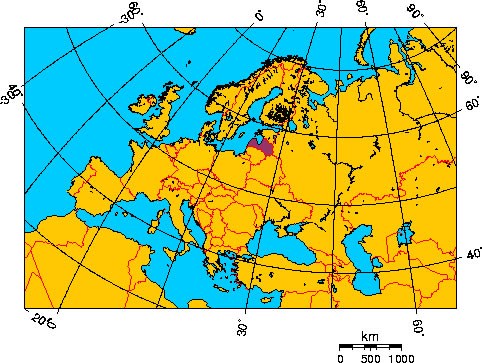 Mapa de LETONIA