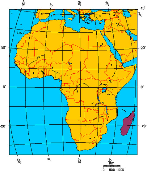 Mapa de MADAGASCAR