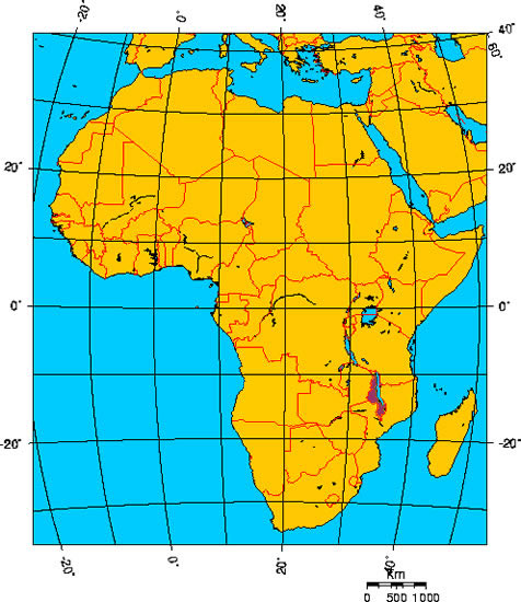 Mapa de MALAWI