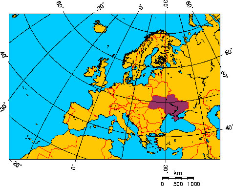 Mapa de UCRANIA