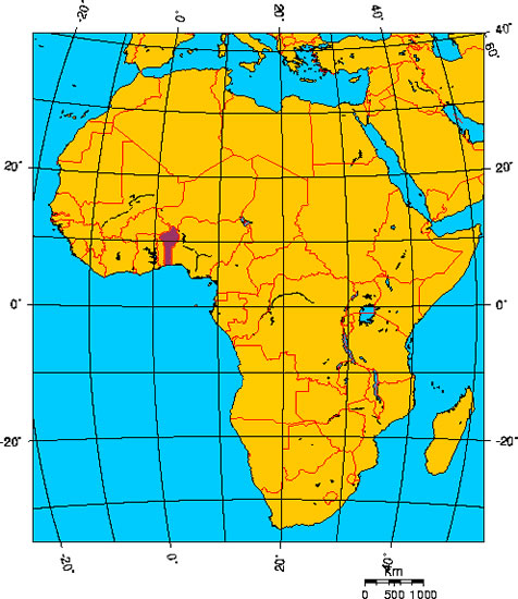 Mapa de BENIN