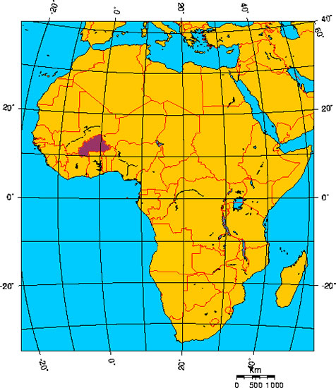 Mapa de BURKINA FASSO