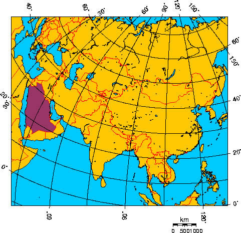 Mapa de ARABIA SAUD