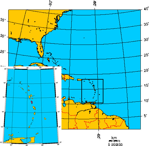 Mapa de DOMINICA