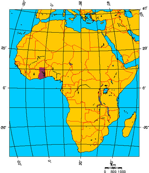Mapa de GHANA