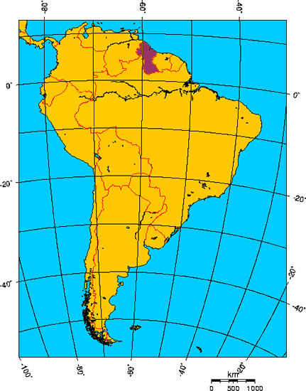 Mapa de GUYANA