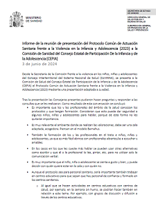 Informe sobre la consulta al consejo Estatal de Participación de la Infancia y Adolescencia (2024)