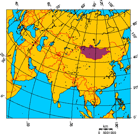 Mapa de MONGOLIA