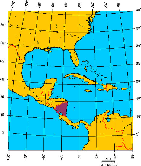 Mapa de NICARAGUA