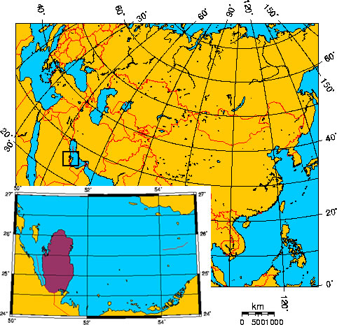 Mapa de QATAR