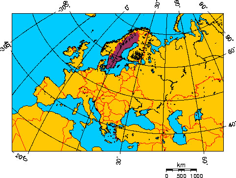 Mapa de SUECIA