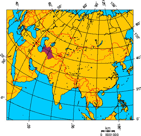 Mapa de TURKMENISTN