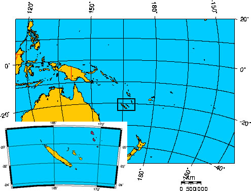 Mapa de VANUATU