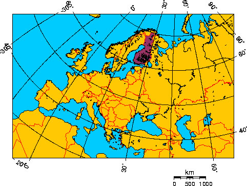 Mapa de FINLANDIA