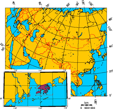 Mapa de HONG KONG