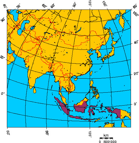 Mapa de INDONESIA